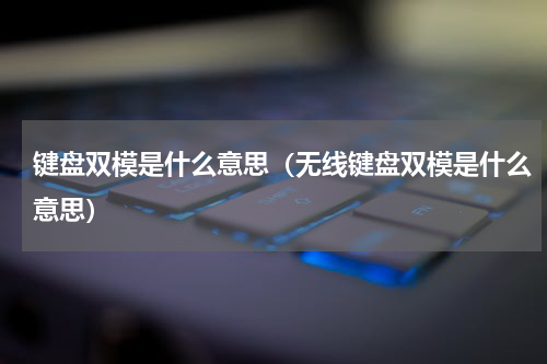 键盘双模是什么意思（无线键盘双模是什么意思）