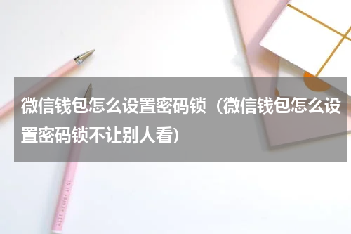 微信钱包怎么设置密码锁（微信钱包怎么设置密码锁不让别人看）