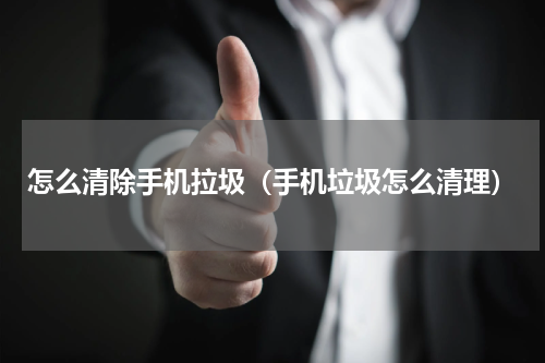 怎么清除手机拉圾（手机垃圾怎么清理）