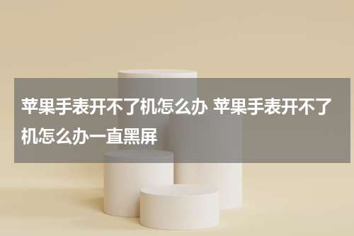 苹果手表开不了机怎么办 苹果手表开不了机怎么办一直黑屏