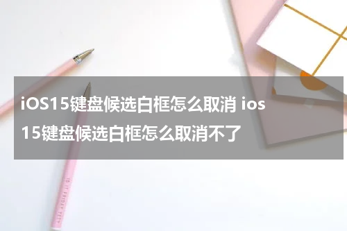 iOS15键盘候选白框怎么取消 ios15键盘候选白框怎么取消不了