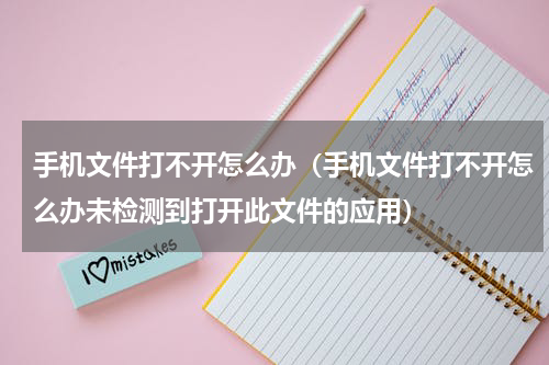 手机文件打不开怎么办(手机文件打不开怎么办未检测到打开此文件的应用)