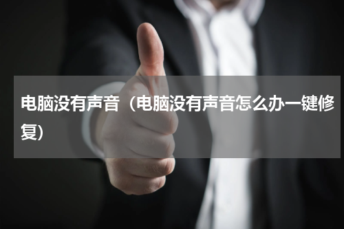 电脑没有声音（电脑没有声音怎么办一键修复）