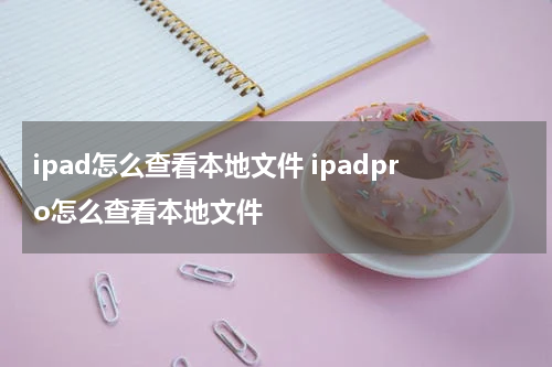 ipad怎么查看本地文件 ipadpro怎么查看本地文件