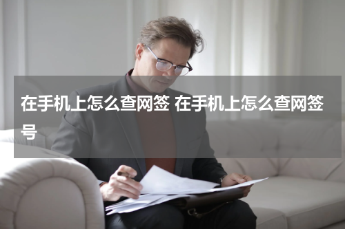 在手机上怎么查网签 在手机上怎么查网签号