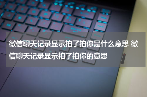 微信聊天记录显示拍了拍你是什么意思 微信聊天记录显示拍了拍你的意思