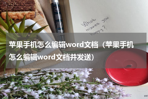 苹果手机怎么编辑word文档（苹果手机怎么编辑word文档并发送）
