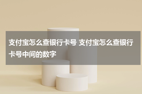 支付宝怎么查银行卡号 支付宝怎么查银行卡号中间的数字