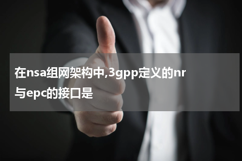 在nsa组网架构中,3gpp定义的nr与epc的接口是