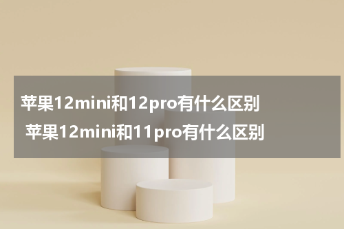 苹果12mini和12pro有什么区别 苹果12mini和11pro有什么区别