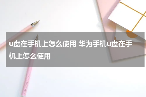 u盘在手机上怎么使用 华为手机u盘在手机上怎么使用