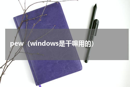 pew（windows是干嘛用的）