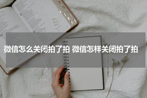 微信怎么关闭拍了拍 微信怎样关闭拍了拍