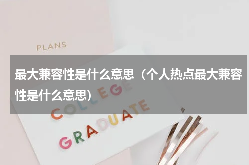 最大兼容性是什么意思(个人热点最大兼容性是什么意思)