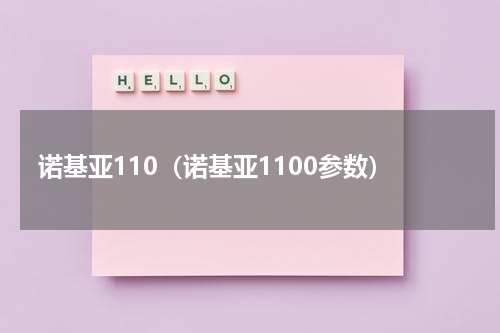 诺基亚110（诺基亚1100参数）