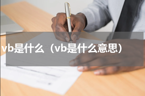 vb是什么(vb是什么意思)