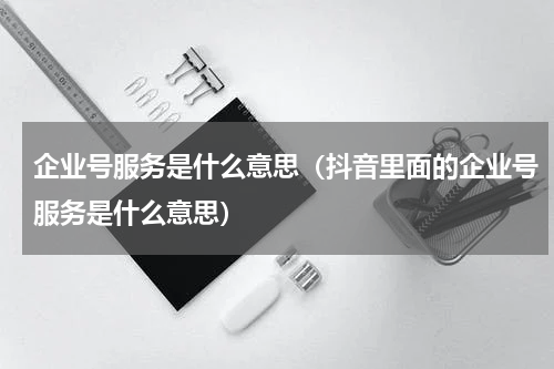 企业号服务是什么意思（抖音里面的企业号服务是什么意思）