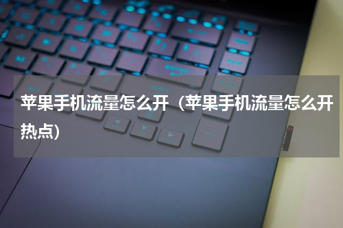 苹果手机流量怎么开（苹果手机流量怎么开热点）