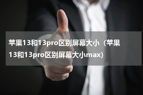 苹果13和13pro区别屏幕大小（苹果13和13pro区别屏幕大小max）