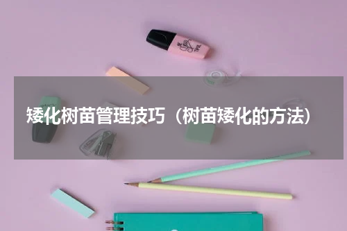 矮化树苗管理技巧（树苗矮化的方法）