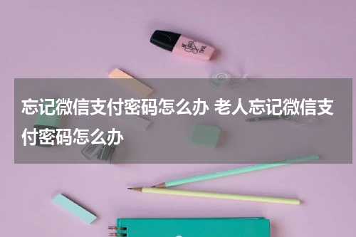 忘记微信支付密码怎么办 老人忘记微信支付密码怎么办