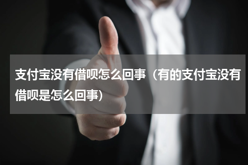 支付宝没有借呗怎么回事（有的支付宝没有借呗是怎么回事）