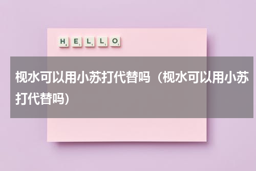 枧水可以用小苏打代替吗（枧水可以用小苏打代替吗）