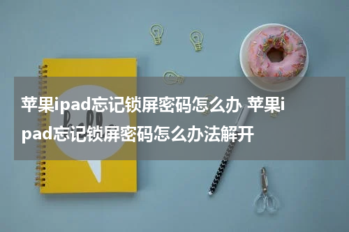 苹果ipad忘记锁屏密码怎么办 苹果ipad忘记锁屏密码怎么办法解开