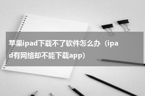 苹果ipad下载不了软件怎么办（ipad有网络却不能下载app）