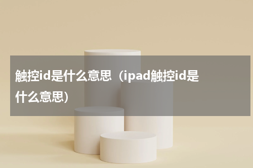 触控id是什么意思（ipad触控id是什么意思）