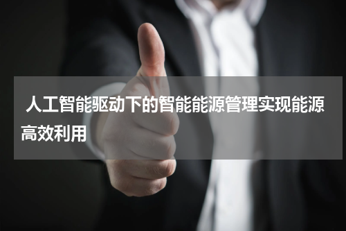 人工智能驱动下的智能能源管理实现能源高效利用