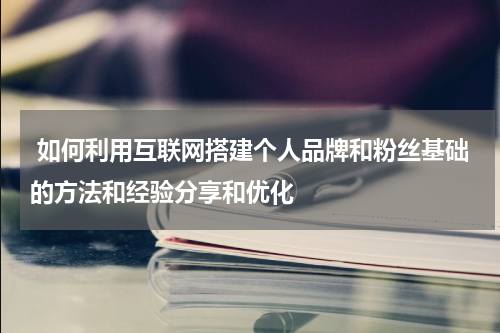 如何利用互联网搭建个人品牌和粉丝基础的方法和经验分享和优化
