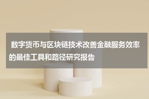  数字货币与区块链技术改善金融服务效率的最佳工具和路径研究报告