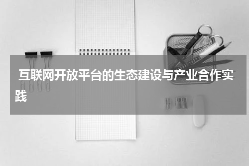  互联网开放平台的生态建设与产业合作实践