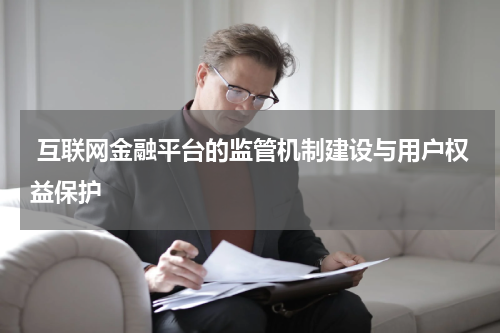  互联网金融平台的监管机制建设与用户权益保护