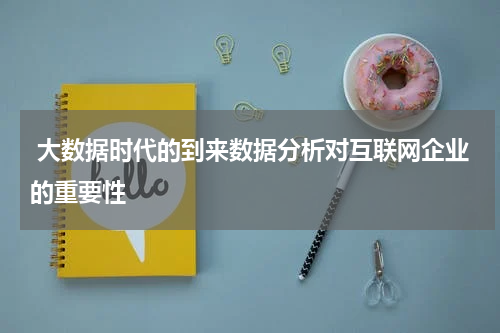  大数据时代的到来数据分析对互联网企业的重要性