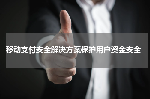  移动支付安全解决方案保护用户资金安全