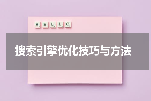  搜索引擎优化技巧与方法