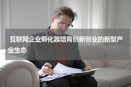 互联网企业孵化器培育创新创业的新型产业生态