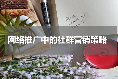  网络推广中的社群营销策略