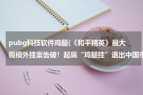 pubg科技软件鸡腿(《和平精英》最大规模外挂案告破!起底“鸡腿挂”退出中国市场始末)